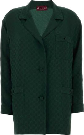 Gucci Bottle Green Regular Logo Shirt