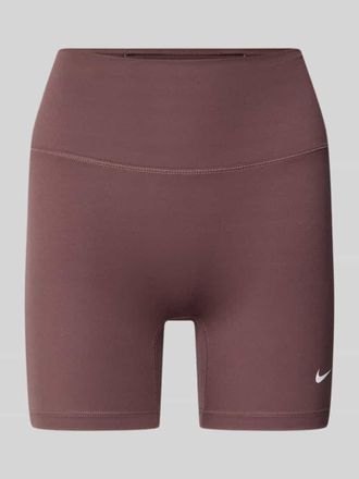 Nike Radlerhose mit Logo und elastischem Bund in Taupe, Gr&ouml;&szlig;e XS