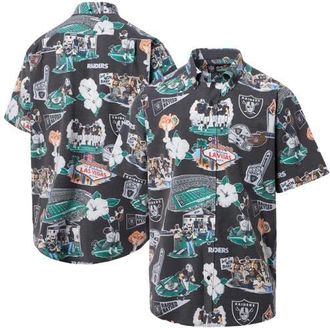 Reyn Spooner Mens Reyn Spooner Black Las Vegas Raiders Scenic Button-Down Shirt at Nordstrom, Size Xxx-Large