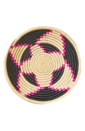 Indego Africa Bloom Flower Plateau in Black, Pink, And Natural at Nordstrom, Size Medium