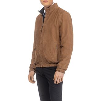 Gorski Mens Genuine Nubuck Jacket Reversible To Cashmere & Wool Crafted From Loro Piana in Cognac/black at Nordstrom, Size X-Large