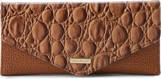 Brahmin Veronica Croc Embossed Leather Wallet in Cinnamon at Nordstrom