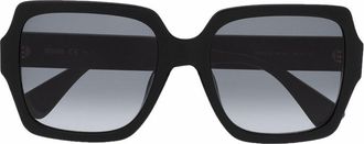 Moschino tinted oversize-frame sunglasses - women - Acetate - 56 - Black
