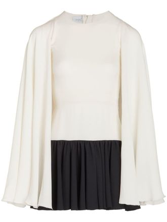 Giambattista Valli cape short dress - women - Viscose/Elastane - 42 - White