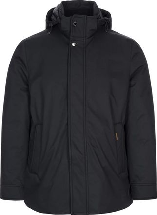 Moorer Winter Jackets, male, Blue, 3XL, Blue Coats with Polyester and Polyurethane