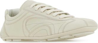 Prada Womens Ivory Nappa Leather Montecarlo Re-Edition 2005 Sneakers Talco