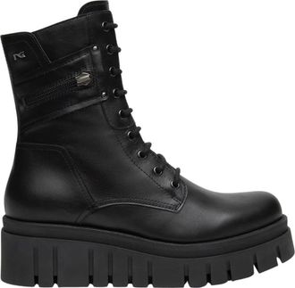 Nero Giardini Stivale Combat con Plateau - - Shoes - Donna - Nero - 41 EU