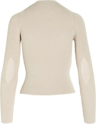 Fendi Cotton Blend Cardigan - Beige