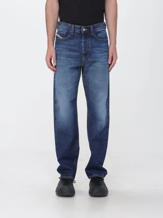 Diesel Jeans straight 2024 D-Macs in denim distressed a vita media