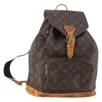 Louis Vuitton Pre-owned Backpacks, female, Brown, Size: ONE SIZE Pre-owned Canvas Backpack