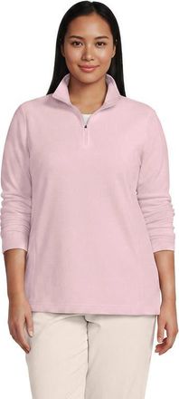 Lands End Anyweather Fleece Quarter Zip Pullover in Sea Salt Pink at Nordstrom, Size 2X