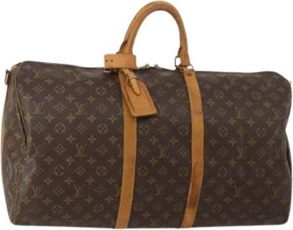 Louis Vuitton Pre-owned Keepall Bandouli&egrave;re 50 - Dames - Vintage Weekendtas - Bruin - ONE Size - Leer - Vintage