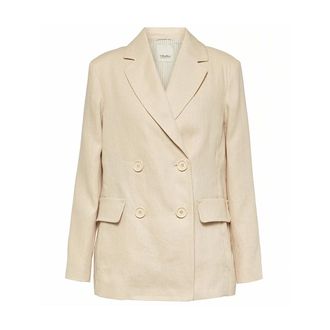 Max Mara Blazers, female, Beige, Size: M Double-Breasted Blazer