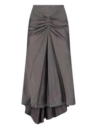 Victoria Beckham Asymmetrical Skirt with Gathered Details