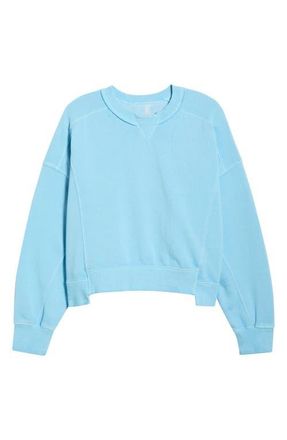 Free People FP Movement Intercept Cotton Blend Sweatshirt in Bright Blue at Nordstrom, Size X-Small Regular