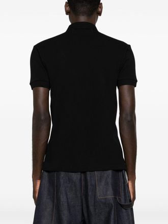 Comme Des Gar&ccedil;ons Logo-Embroidered Cotton Piqu&eacute; Polo - Black