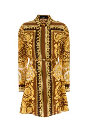 Versace Geprinte Twill Shirtjurk