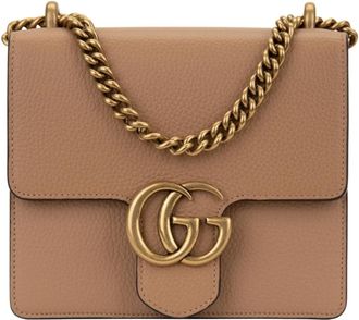 Gucci Schoudertas - Dames - Schoudertassen - Beige - ONE Size - Leer - Tassen