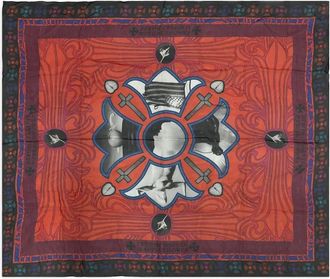 Chrome Hearts Foulard in seta con stampa - Rosso