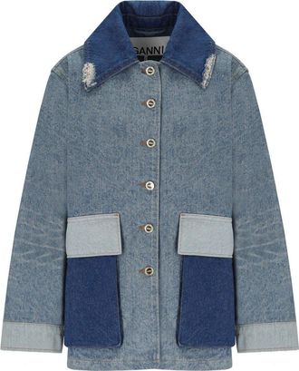 Ganni GIACCA IN DENIM BLUE VINTAGE GANNI