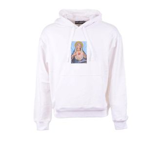 Dolce & Gabbana Hoodies, male, White, M, Hooded Sweatshirt