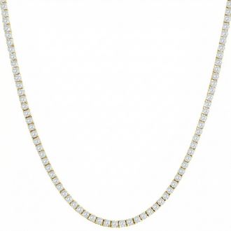 Pompeii3 10Ct TW Lab Grown Diamond Tennis Necklace 14K Yellow Gold 16.5