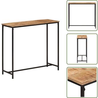 vidaXL Tavolo da ingresso - vidaXL Tavolo Consolle 80x30x74 cm in Legno Massello di Mango e Ferro - Mobili in legno
