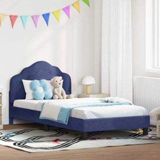 vidaXL vidaXL Struttura letto bambini con testata Blu Polizia 80 x 200 cm