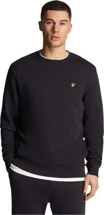 Lyle & Scott Donkerblauwe Crew Neck Sweatshirt - Heren - Sweatshirts - Blauw - L - Katoen - Hoodies & sweatvesten
