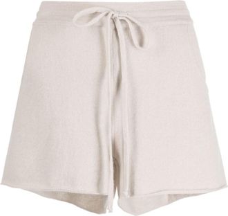 Teddy Cashmere Portofino drawstring cashmere shorts - women - Cashmere - 1 - Neutrals