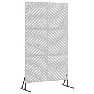 Berkfield Home Privacy Screen 100x50x180 cm Galvanised Steel in Silver | Size: 100 x 50 x 180 cm