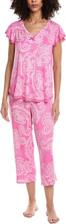 Ellen Tracy 2Pc Cropped Pajama Set