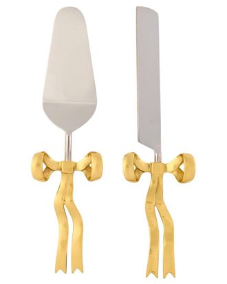 Two's Company Bow Appetit 2Pc Cake Server Set In Gift Box