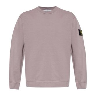 Stone Island Sweatshirts, male, Purple, Size: 2XL Sweatshirt With Logo Patch