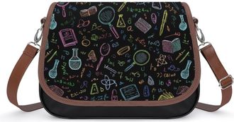 Generic Science Abstract Math Chemistry Print Crossbody Bags for Women Shoulder Messenger Bag Purse Handbags