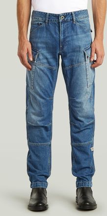 G-Star Mens G-Star RAW Roxic Zip Regular Tapered Jeans - Navy Cotton - Size 28W/32L