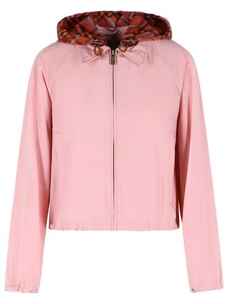 Burberry Begonia Pink Newcott verk&uuml;rzte Polyamid-Kapuzenjacke