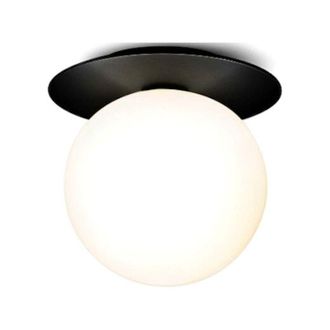 OEM Bola Lechosa - L&aacute;mpara De Techo Negra 18 Cm