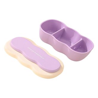 OEM Fiambrera Bentos De Gran Capacidad - Morada Y Blanca