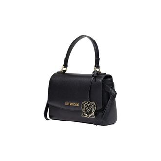 Love Moschino Logo-Embellished Top Handle Bag - Black