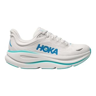 Hoka One One Bondi 9 Running Shoes in White/Blue Men