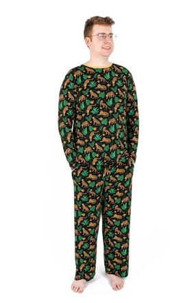 Leveret Mens Viscose Matching Family Holiday Pajamas, Reindeer & Polar Bear Prints in Leopard at Nordstrom, Size Xx-Large