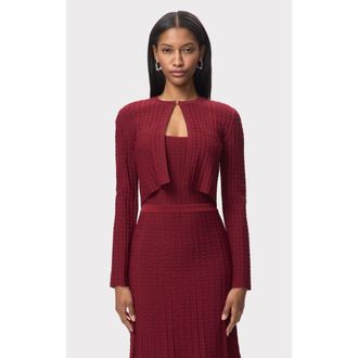 H&eacute;rve L&eacute;ger The Georgina Cardigan in Redrock at Nordstrom, Size Xx-Small