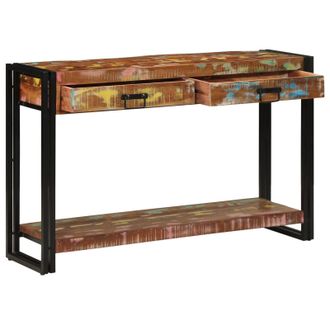 Berkfield Home Console Table Multicolour 120x33x75 cm Solid Wood Reclaimed | Size: 120 x 33 x 75 cm
