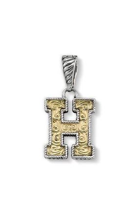 Samuel B. Two-Tone Initial Pendant in Silver/gold H at Nordstrom Rack