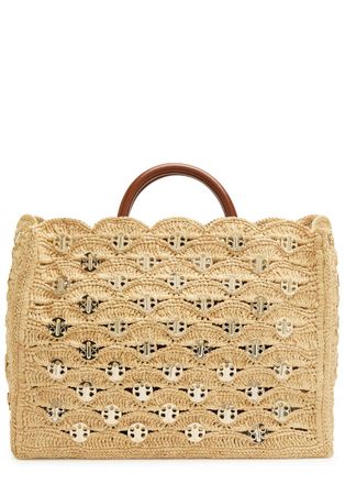 Paco Rabanne Disc Raffia Tote bag - Natural - One Size