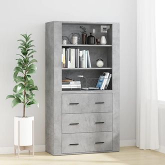 Berkfield Home Highboard Concrete Grey Engineered Wood