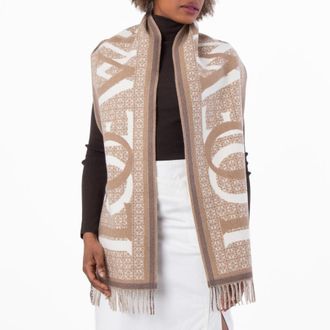 Loewe Double-Face Love Scarf In Wool And Cashmere