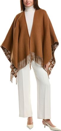 Fendi Fendi Ff Reversible Wool & Cashmere-Blend Poncho