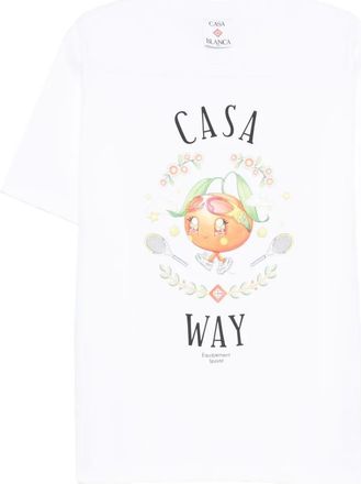Casablanca Casa Way T-shirt - men - Organic Cotton - S - White